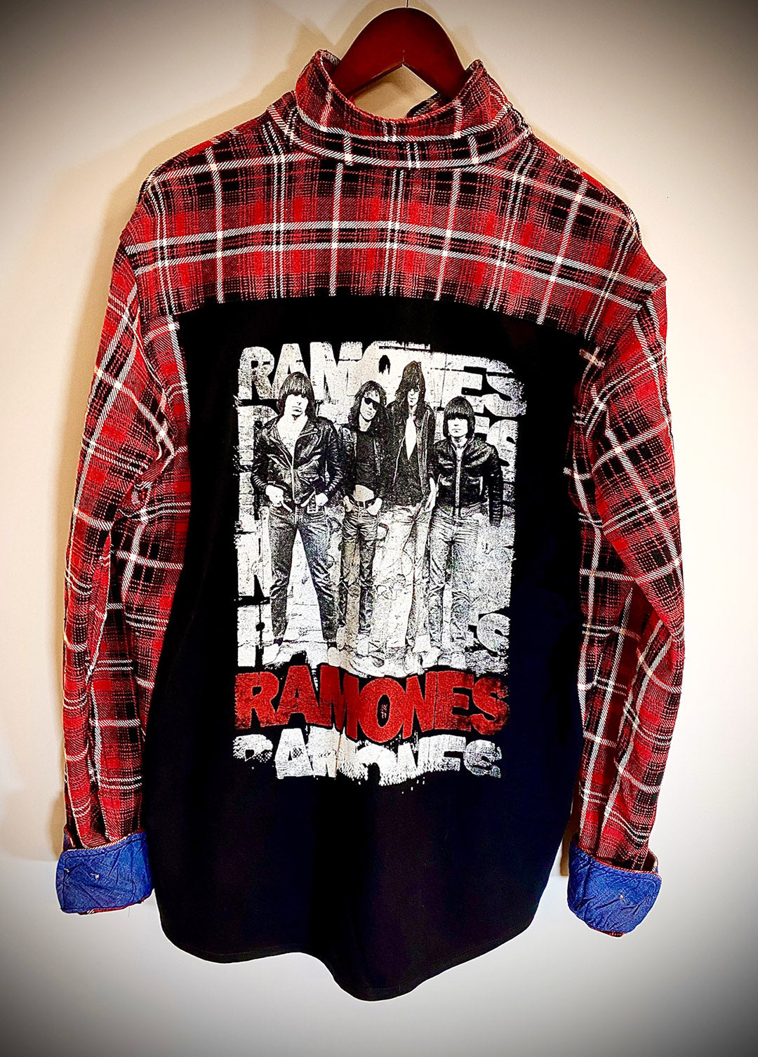 Ramones Line Up Vintage Rock Flannel Shirt