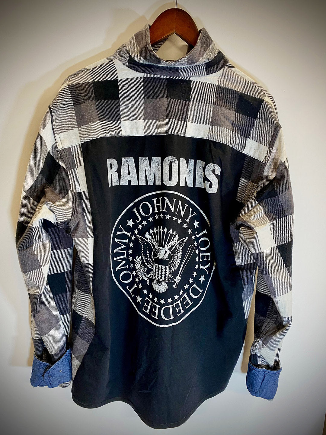 Ramones Circle Logo Vintage Rock Flannel Shirt